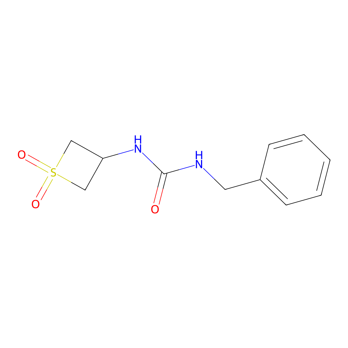1-Benzyl-3-(1,1-dioxidothietan-3-yl)urea molecular structure, CAS 1853051-56-5