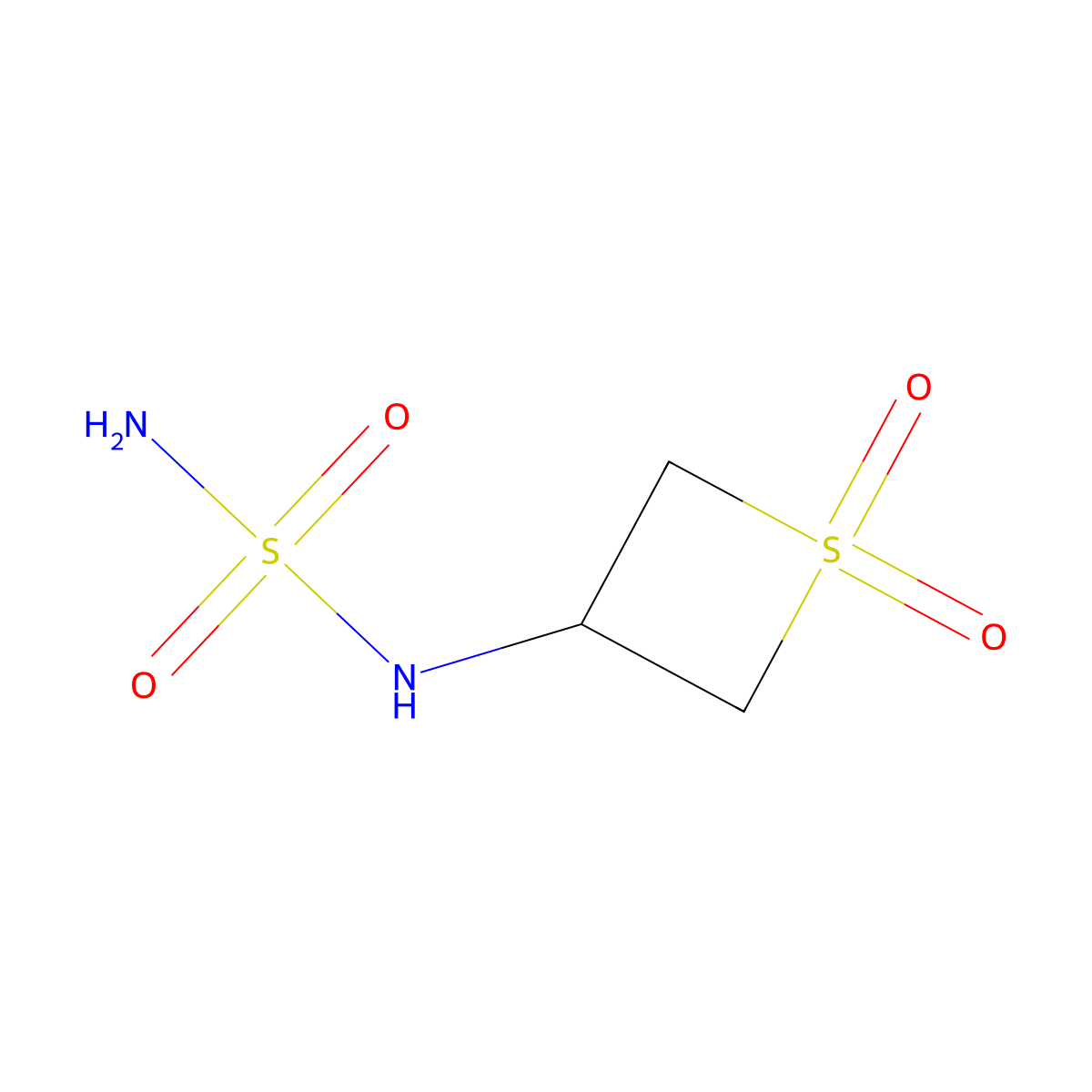 N-(1,1-Dioxido-3-thietanyl)sulfamide molecular structure, CAS 1853051-89-4