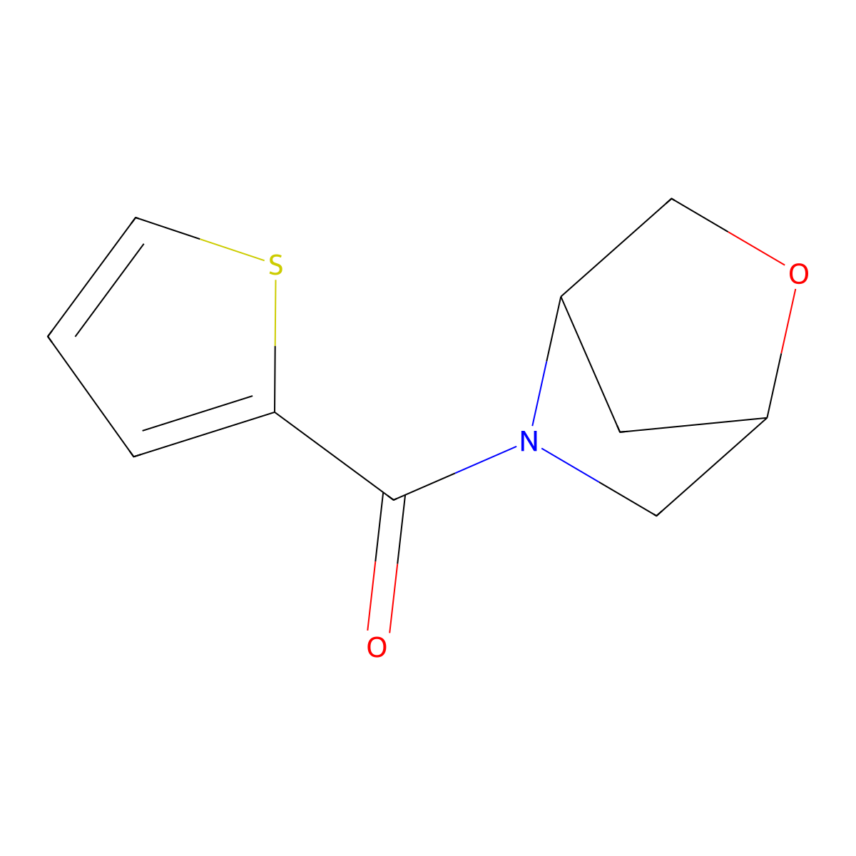 2-Oxa-5-azabicyclo[2.2.1]heptan-5-yl(thiophen-2-yl)methanone molecular structure, CAS 1853058-51-1