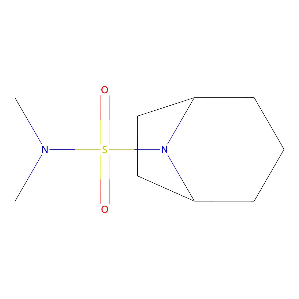 N,N-dimethyl-8-azabicyclo[3.2.1]octane-8-sulfonamide molecular structure, CAS 1853087-05-4