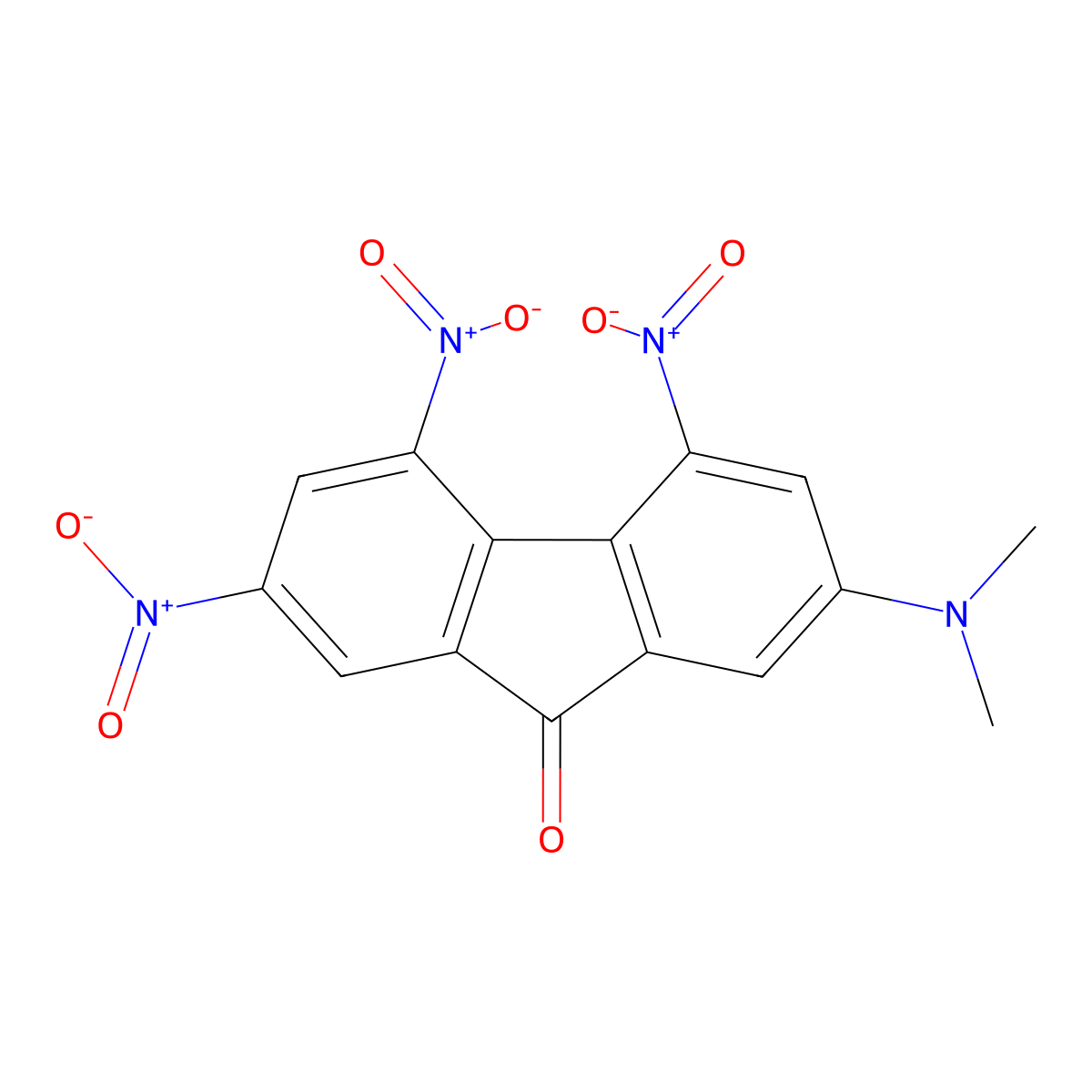 2-(dimethylamino)-4,5,7-trinitro-9H-fluoren-9-one molecular structure, CAS 185311-35-7