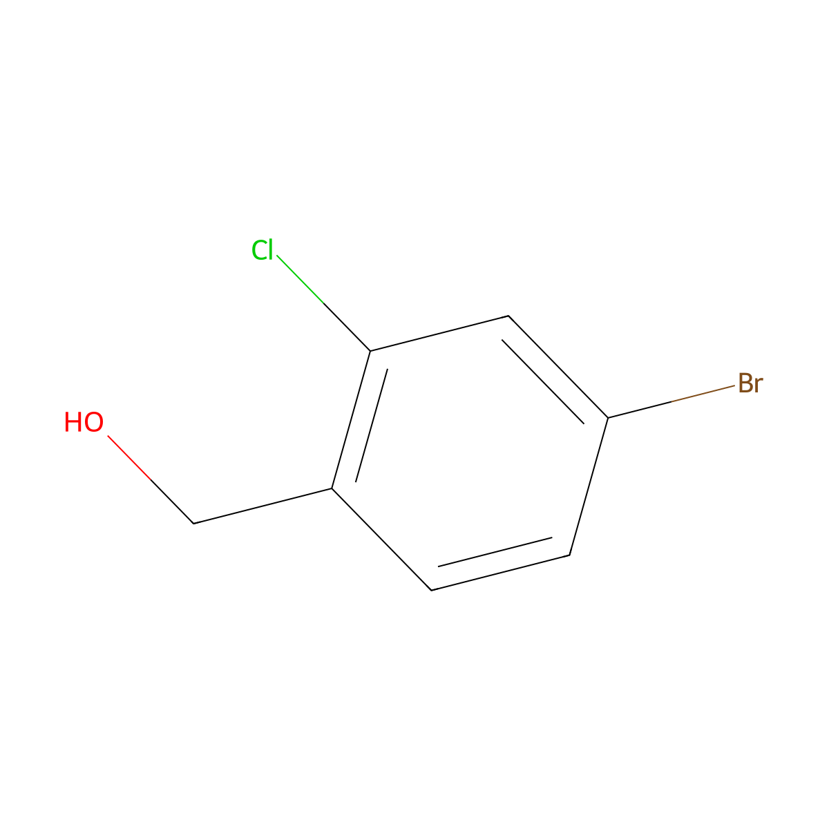 (4-Bromo-2-chlorophenyl)methanol molecular structure, CAS 185315-48-4