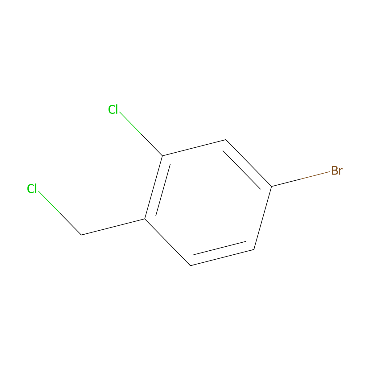 4-Bromo-2-chloro-1-(chloromethyl)benzene molecular structure, CAS 185315-49-5