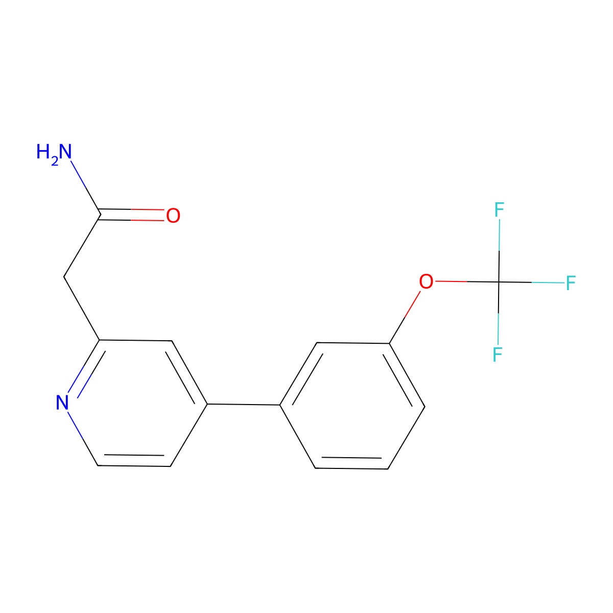 2-(4-(3-(Trifluoromethoxy)phenyl)pyridin-2-yl)acetamide molecular structure, CAS 1853166-29-6