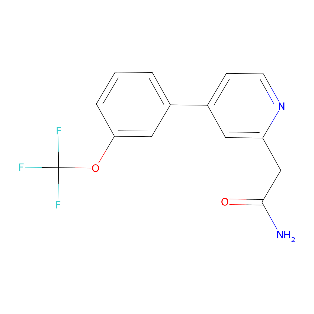 2-(4-(3-(Trifluoromethoxy)phenyl)pyridin-2-yl)acetamide molecular structure, CAS 1853166-29-6