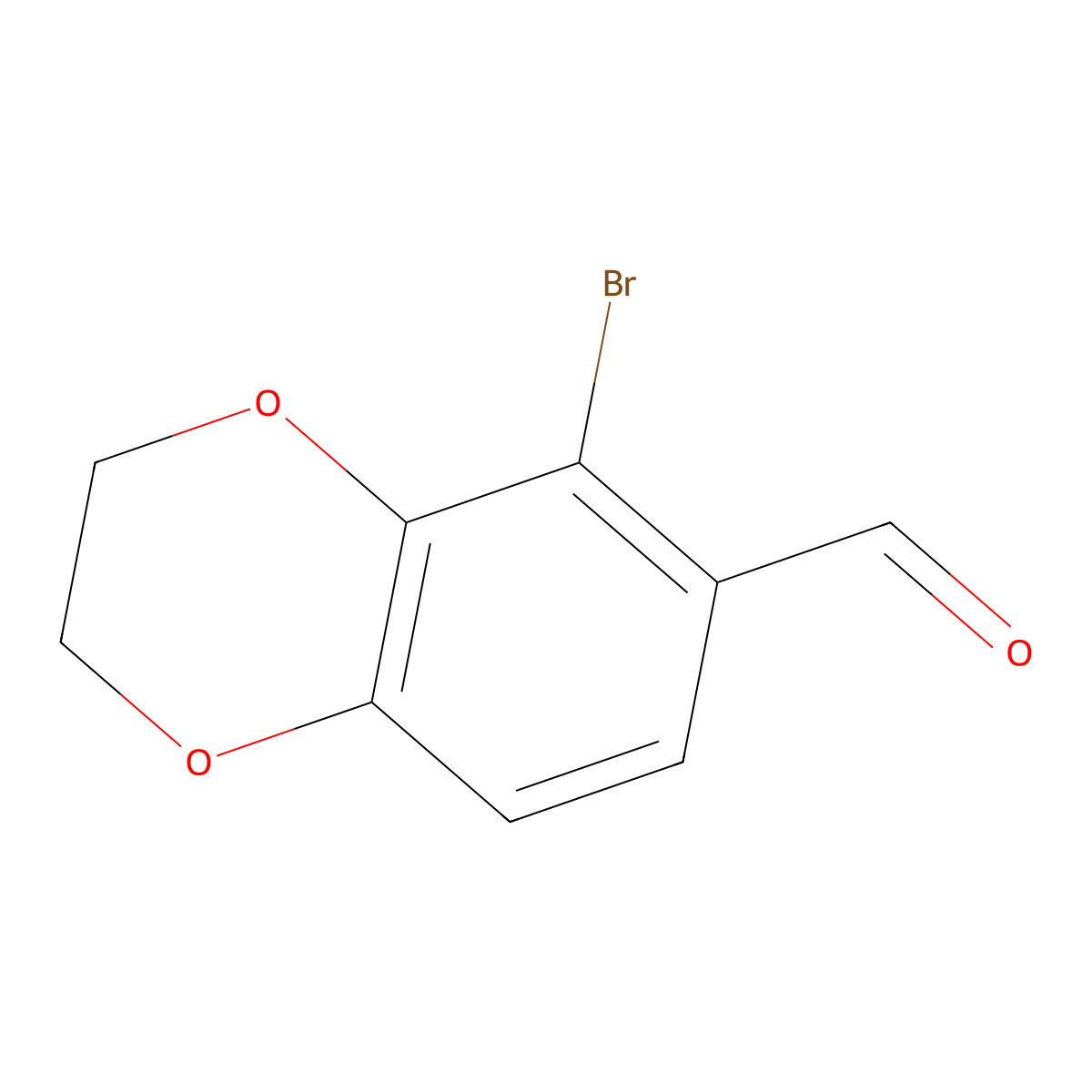 5-Bromo-2,3-dihydrobenzo[b][1,4]dioxine-6-carbaldehyde molecular structure, CAS 1853176-79-0