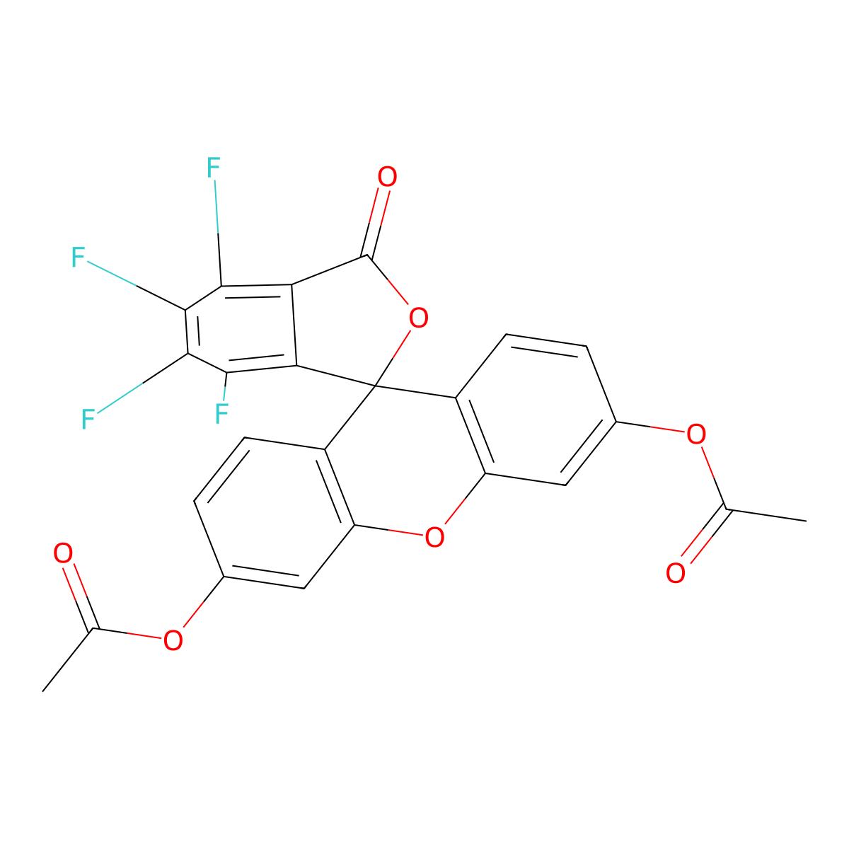 (6'-Acetyloxy-4,5,6,7-tetrafluoro-3-oxospiro[2-benzofuran-1,9'-xanthene]-3'-yl) acetate molecular structure, CAS 185318-75-6