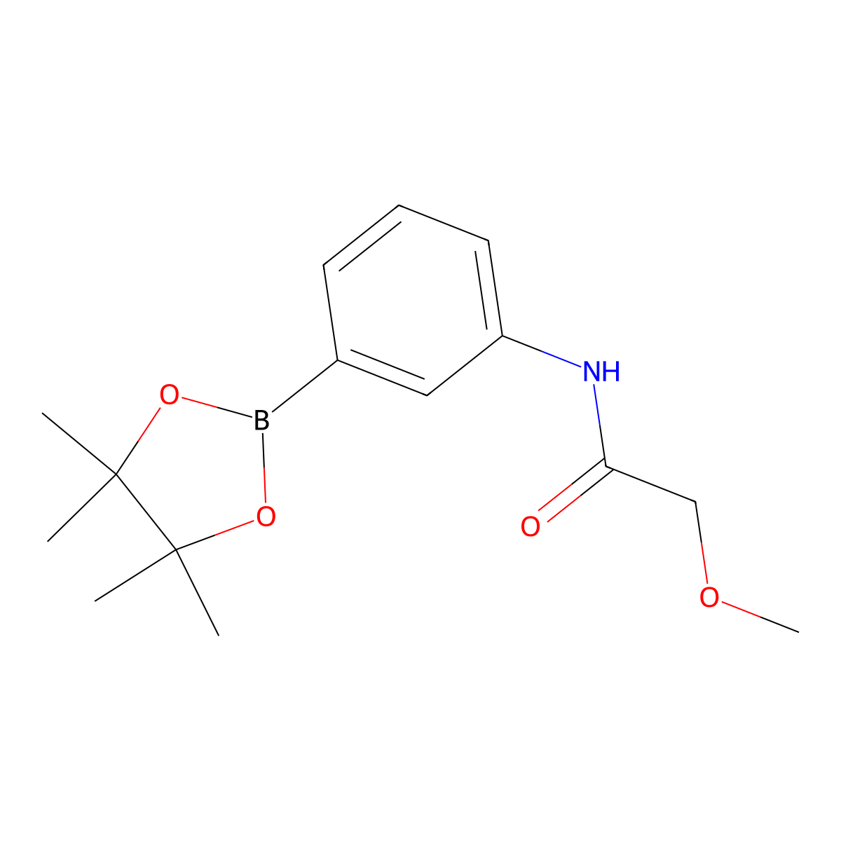 2-methoxy-N-[3-(tetramethyl-1,3,2-dioxaborolan-2-yl)phenyl]acetamide molecular structure, CAS 1853185-35-9