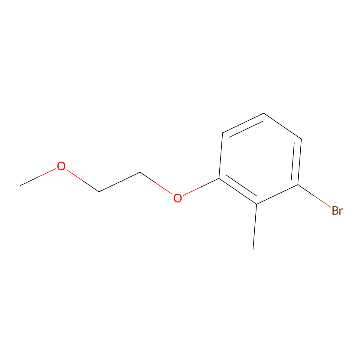 1-Bromo-3-(2-methoxyethoxy)-2-methylbenzene molecular structure, CAS 1853185-78-0