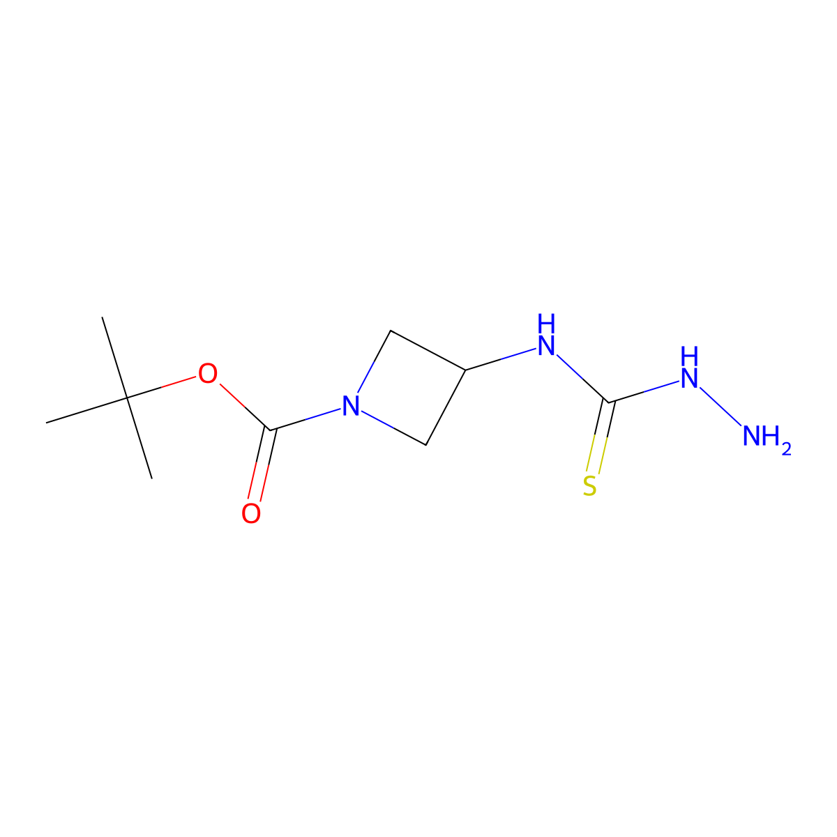 Tert-butyl3-[(aminocarbamothioyl)amino]azetidine-1-carboxylate molecular structure, CAS 1853192-16-1
