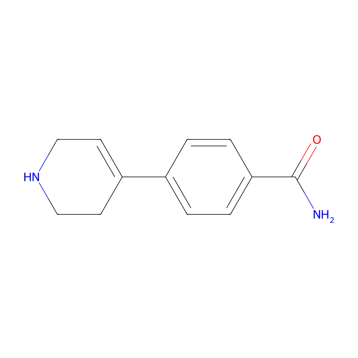 4-(1,2,3,6-Tetrahydropyridin-4-yl)benzamide molecular structure, CAS 1853217-63-6