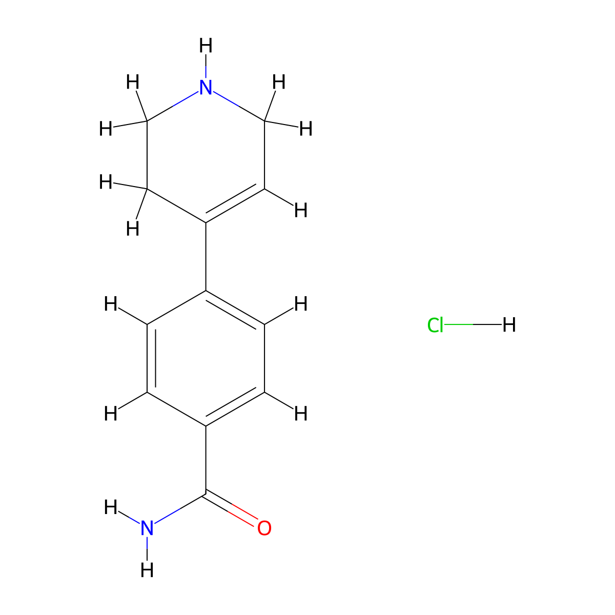4-(1,2,3,6-Tetrahydropyridin-4-yl)benzamide hydrochloride molecular structure, CAS 1853217-64-7