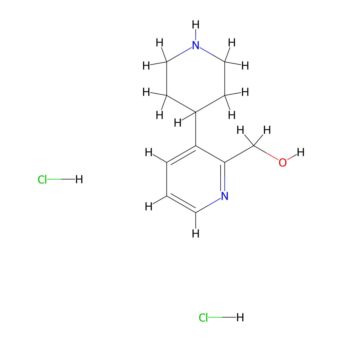 (3-(Piperidin-4-yl)pyridin-2-yl)methanol dihydrochloride molecular structure, CAS 1853217-76-1