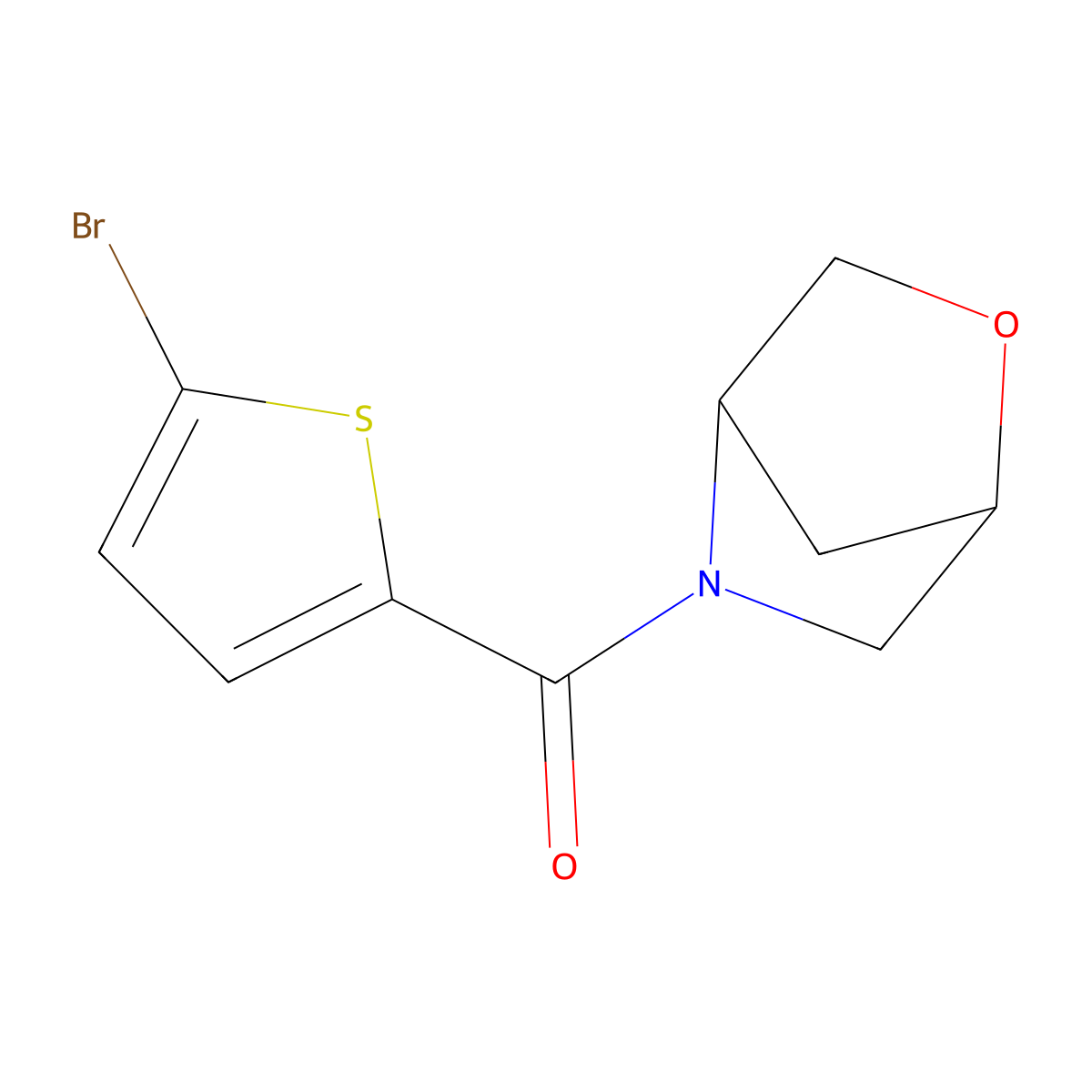 5-(5-Bromothiophene-2-carbonyl)-2-oxa-5-azabicyclo[2.2.1]heptane molecular structure, CAS 1853229-59-0