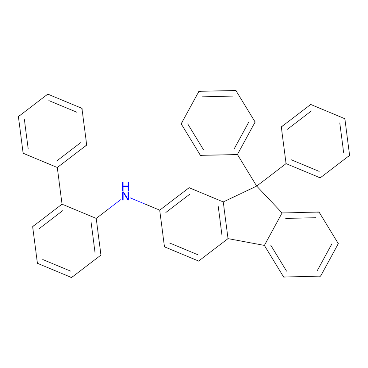 N-((1,1'-biphenyl)-2-yl)-9,9-diphenyl-9,9a-dihydro-4aH-fluoren-2-amine molecular structure, CAS 1853250-53-9