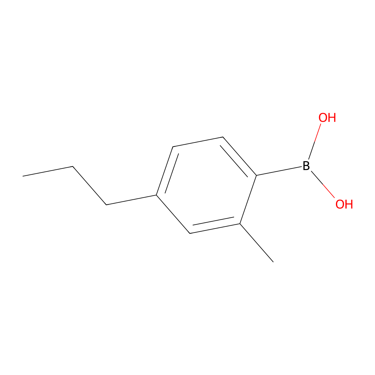 Boronic acid, (2-methyl-4-propylphenyl)- molecular structure, CAS 185329-96-8