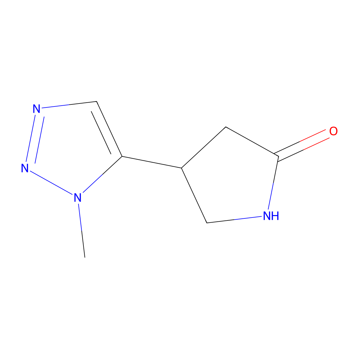 4-(1-methyl-1H-1,2,3-triazol-5-yl)pyrrolidin-2-one molecular structure, CAS 1853292-91-7