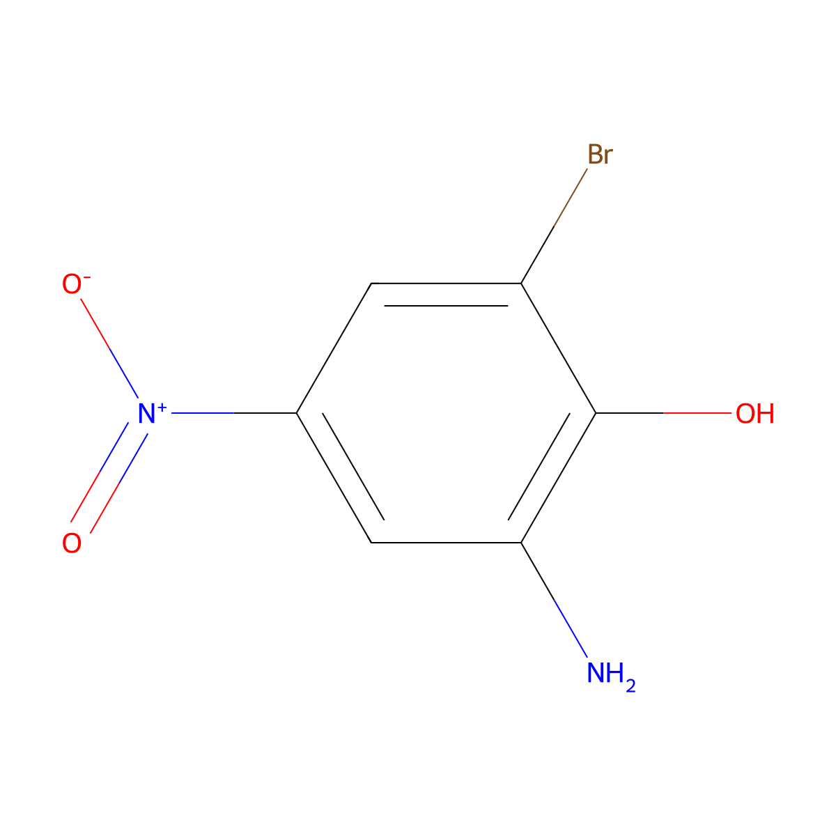 2-amino-6-bromo-4-nitroPhenol molecular structure, CAS 185335-67-5