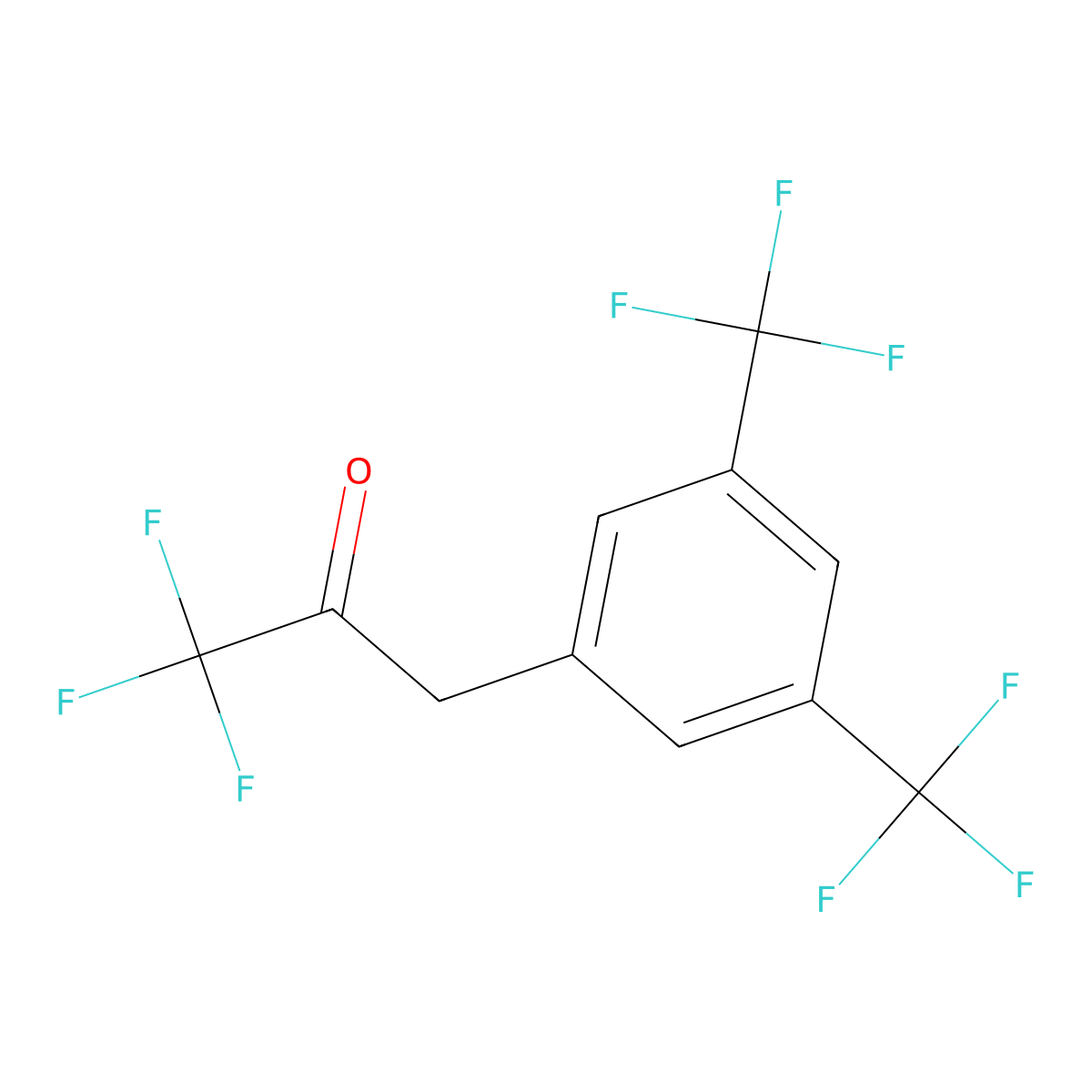 3-[3,5-Bis(trifluoromethyl)phenyl]-1,1,1-trifluoropropan-2-one molecular structure, CAS 185338-32-3