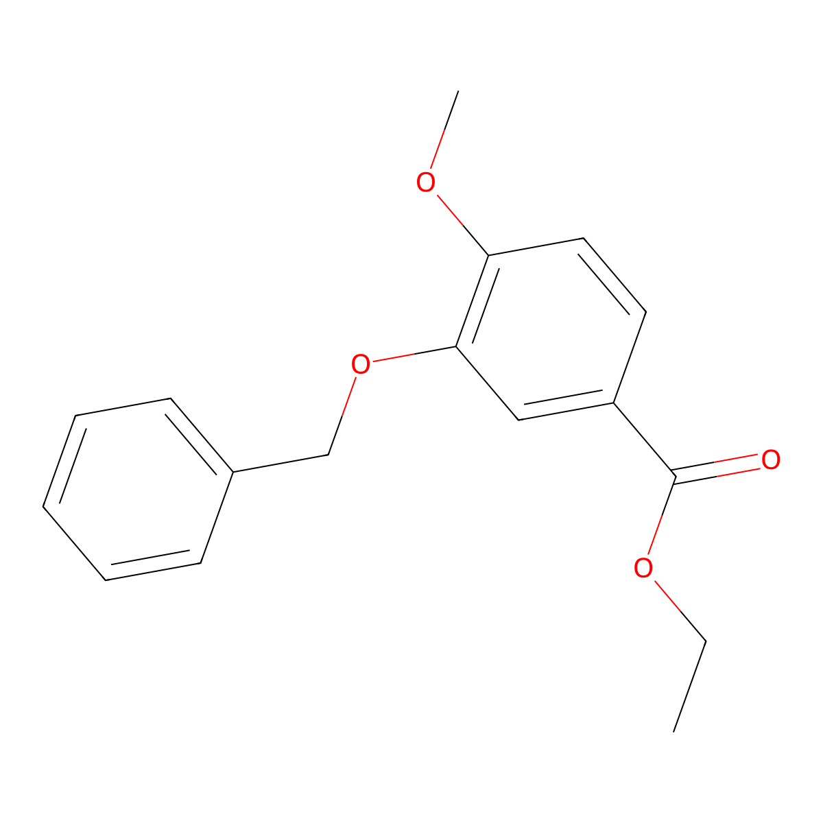 Ethyl 3-(benzyloxy)-4-methoxybenzoate molecular structure, CAS 185342-08-9
