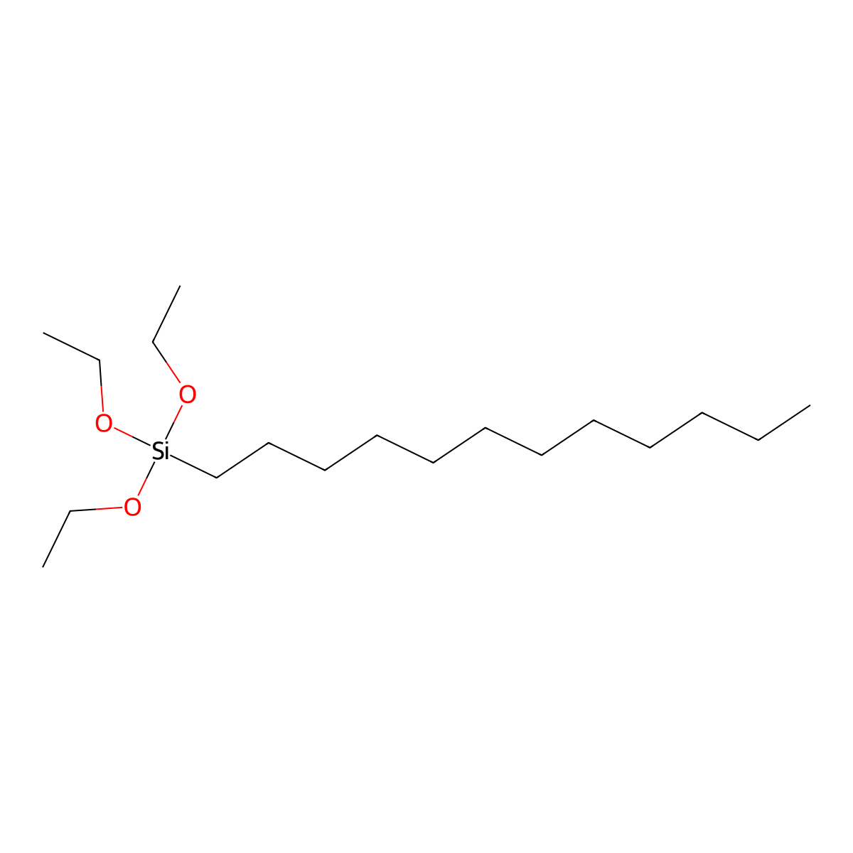Dodecyltriethoxysilane molecular structure, CAS 18536-91-9