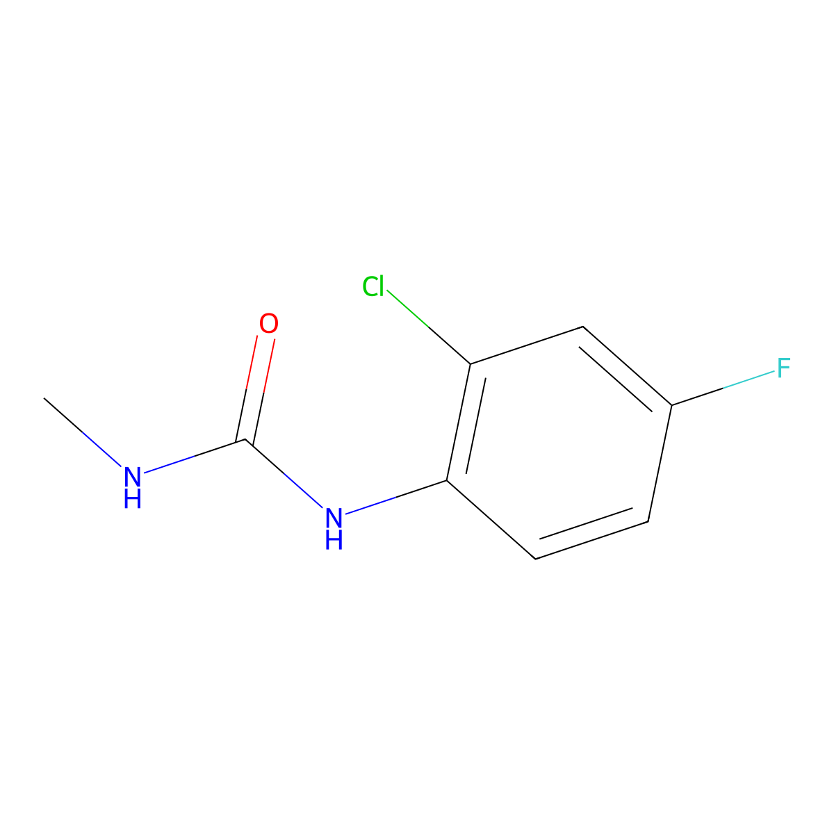1-(2-Chloro-4-fluorophenyl)-3-methylurea molecular structure, CAS 185382-65-4