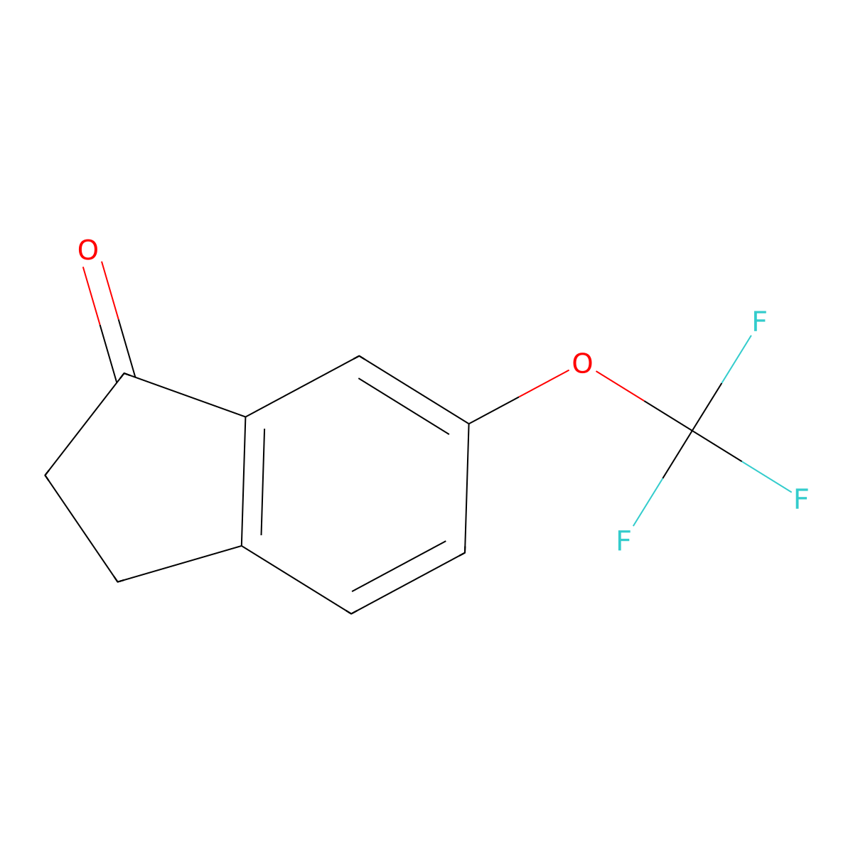 6-(trifluoromethoxy)-2,3-dihydro-1H-inden-1-one molecular structure, CAS 185388-85-6