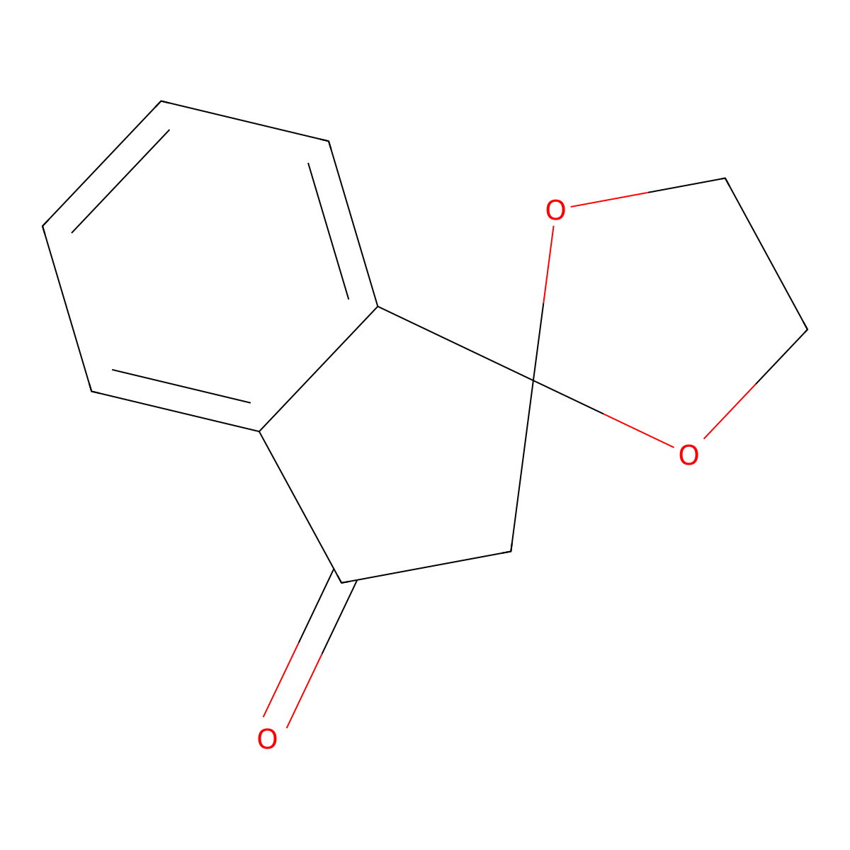 2',3'-Dihydrospiro(1,3-dioxolane-2,1'-indene)-3'-one molecular structure, CAS 18539-93-0