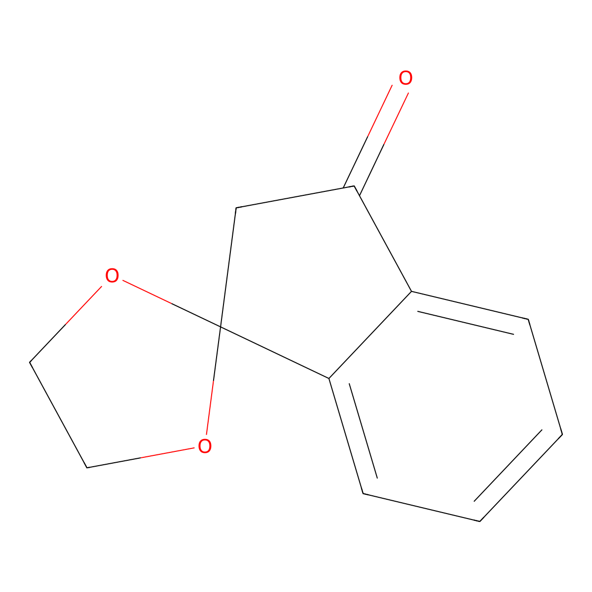 2',3'-Dihydrospiro(1,3-dioxolane-2,1'-indene)-3'-one molecular structure, CAS 18539-93-0