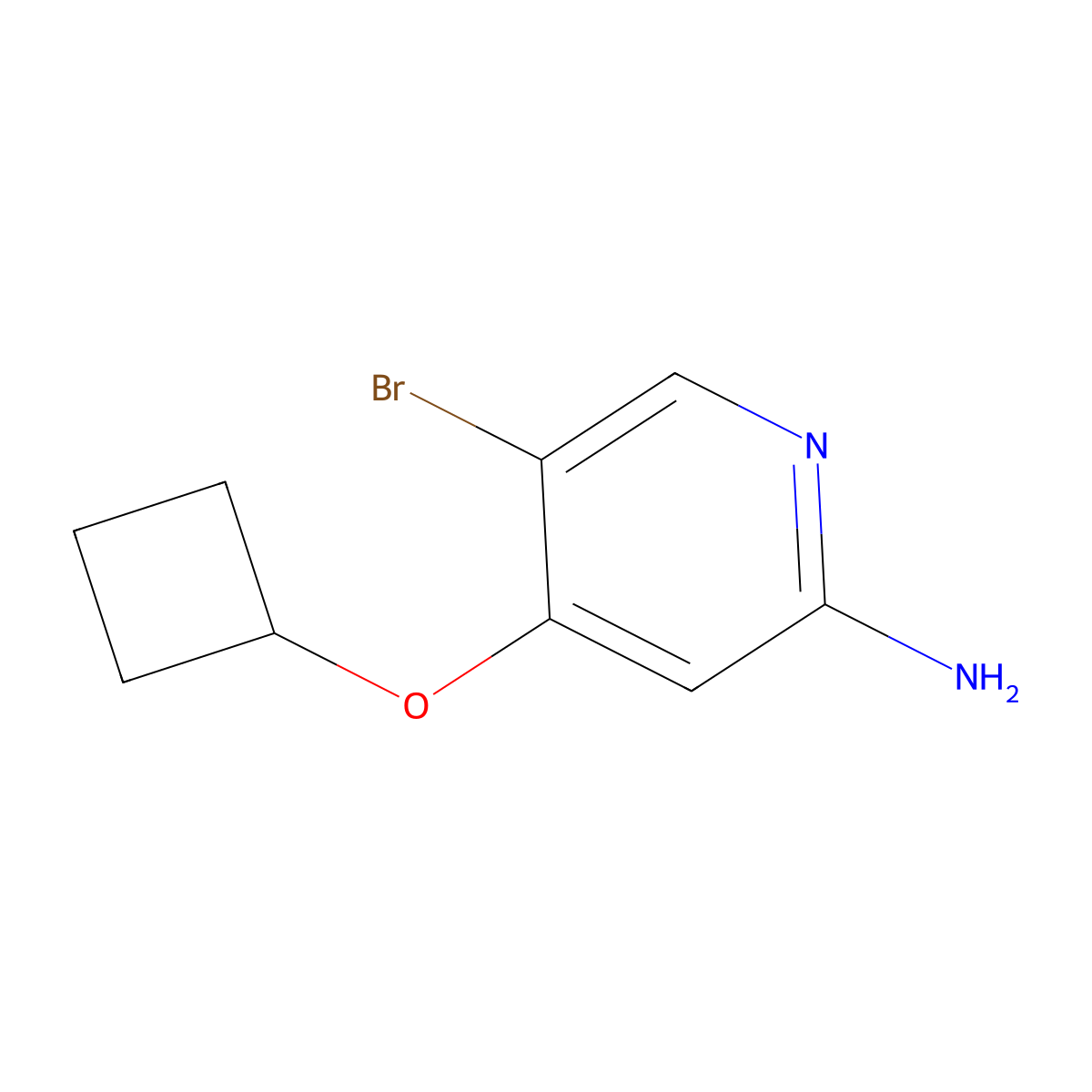 5-Bromo-4-cyclobutoxypyridin-2-amine molecular structure, CAS 1853988-00-7
