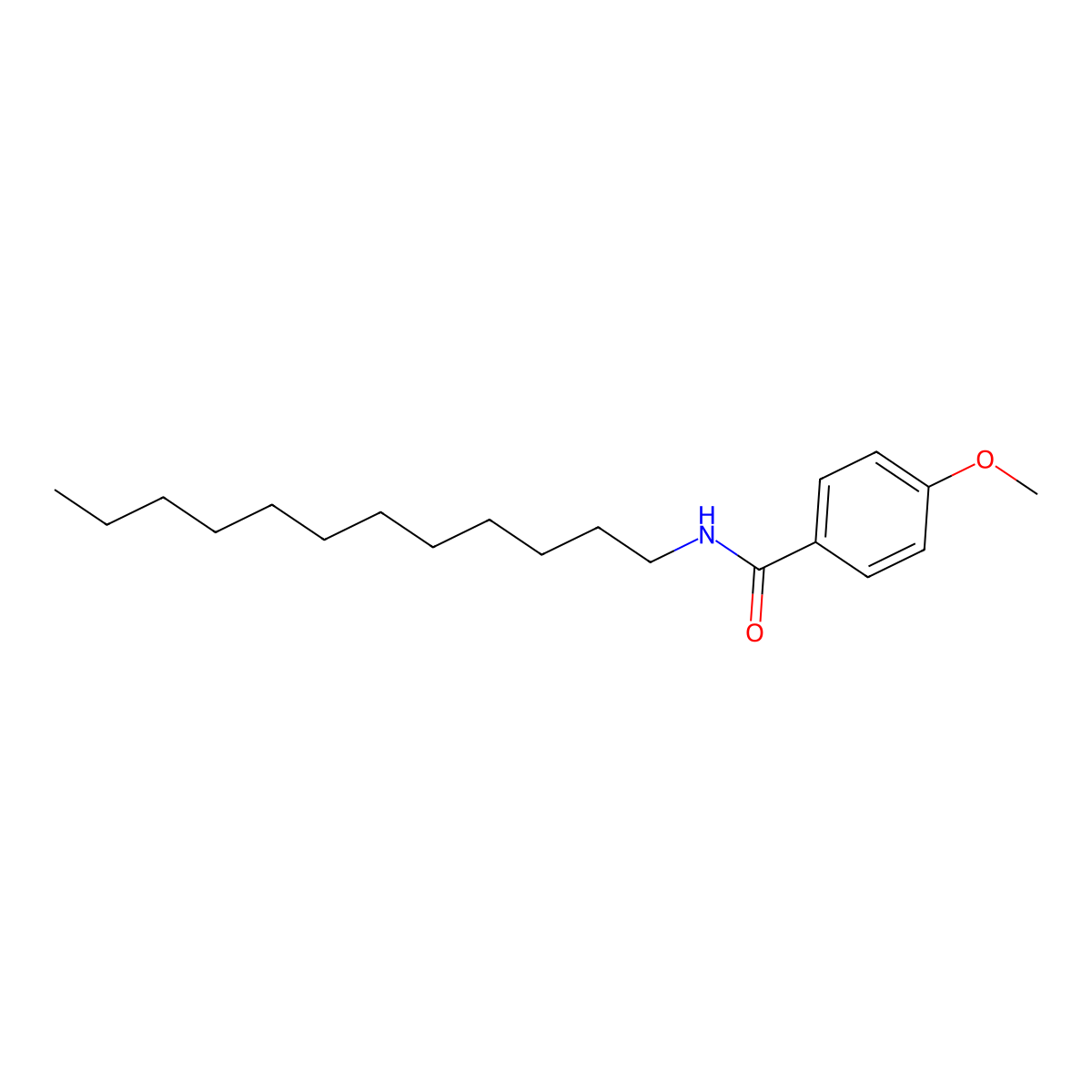 N-dodecyl-4-methoxybenzamide molecular structure, CAS 1854-15-5