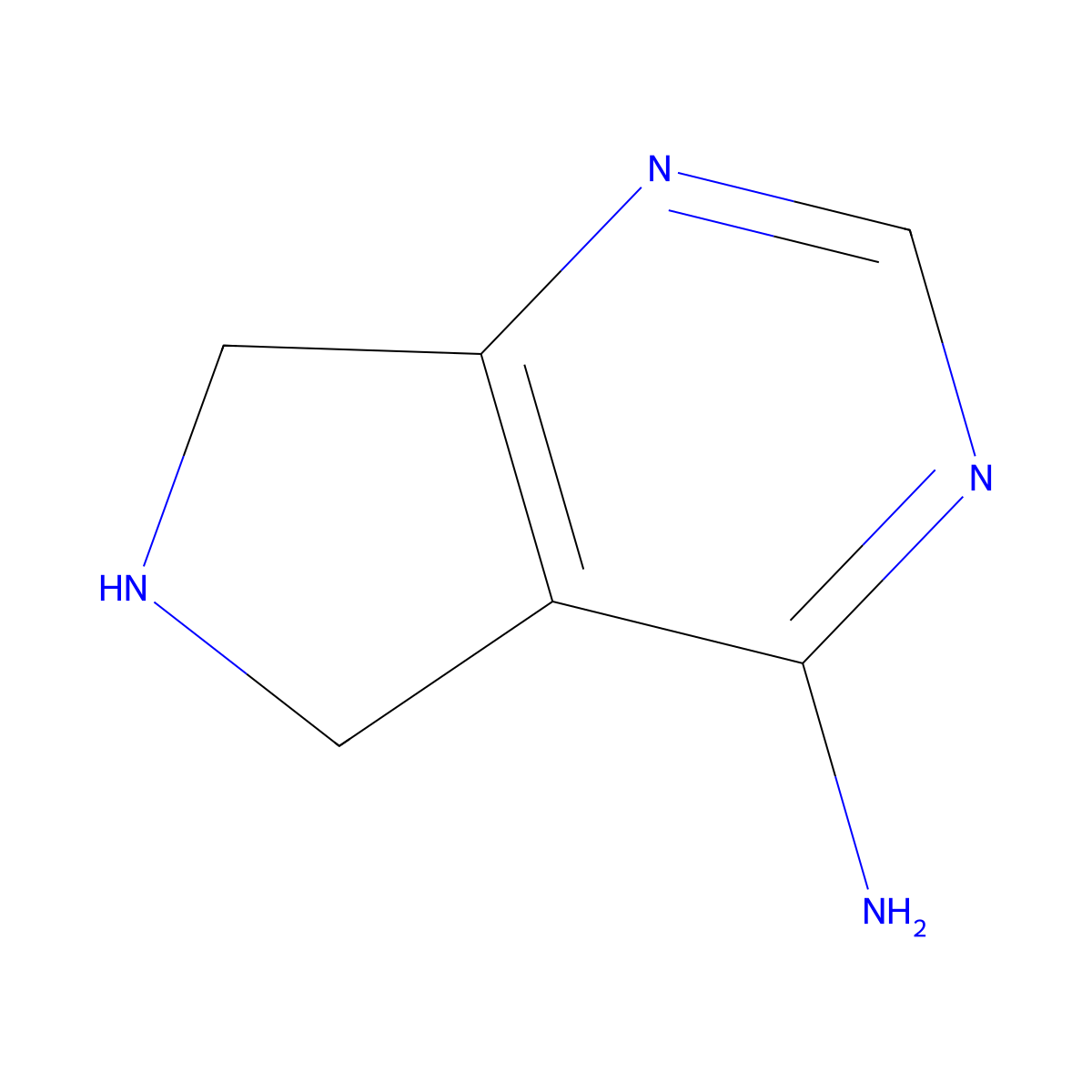 6,7-dihydro-5H-pyrrolo[3,4-d]pyrimidin-4-amine molecular structure, CAS 1854-42-8