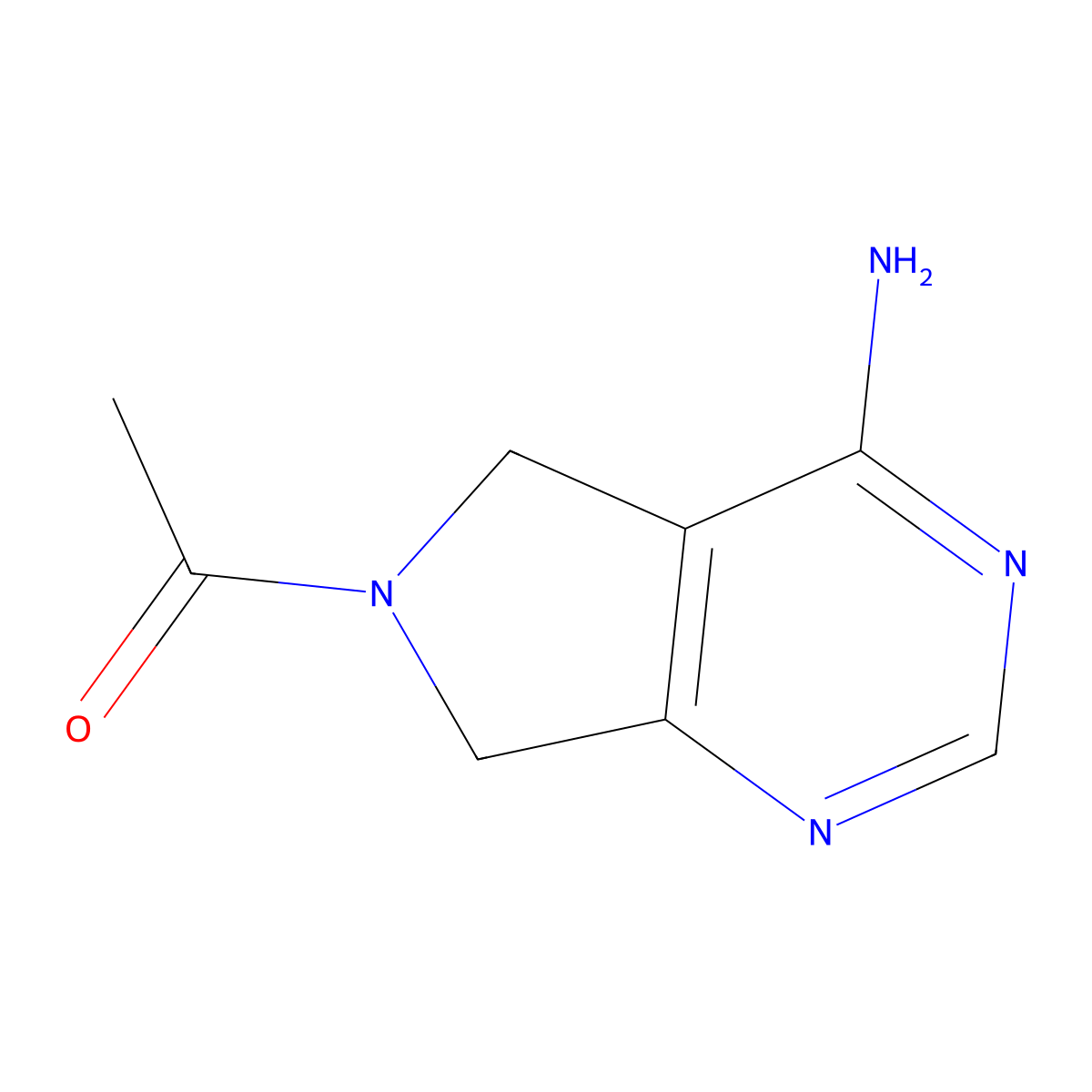 1-(4-Amino-5H-pyrrolo[3,4-d]pyrimidin-6(7H)-yl)ethanone molecular structure, CAS 1854-45-1