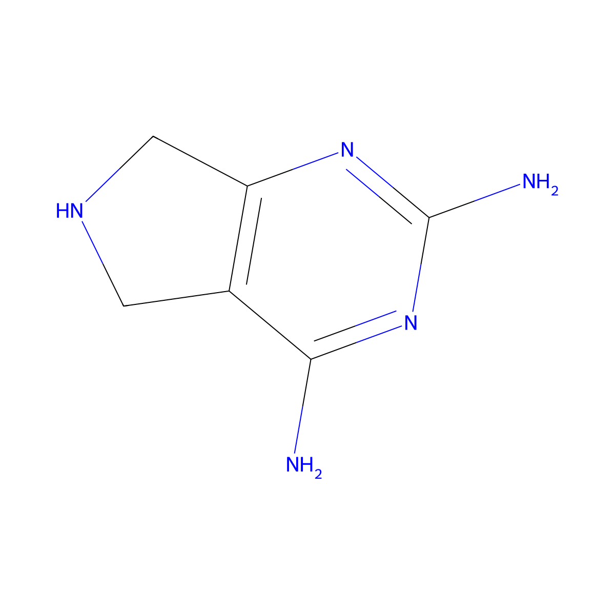 6,7-Dihydro-5H-pyrrolo[3,4-d]pyrimidine-2,4-diamine molecular structure, CAS 1854-47-3