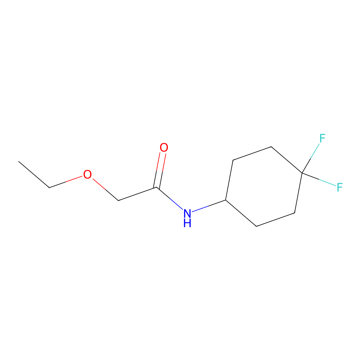 N-(4,4-difluorocyclohexyl)-2-ethoxyacetamide molecular structure, CAS 1854000-29-5