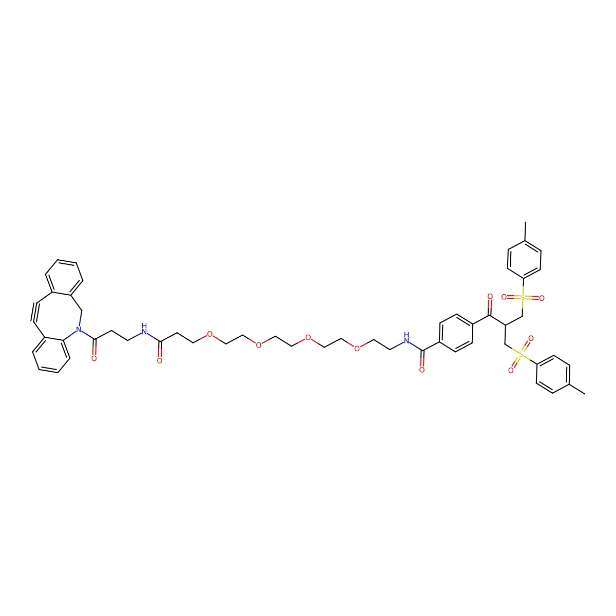 Bis-sulfone-PEG4-DBCO molecular structure, CAS 1854034-70-0