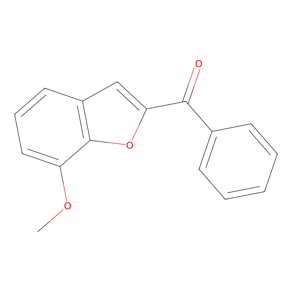 (7-Methoxy-1-benzofuran-2-yl)(phenyl)methanone molecular structure, CAS 185407-41-4