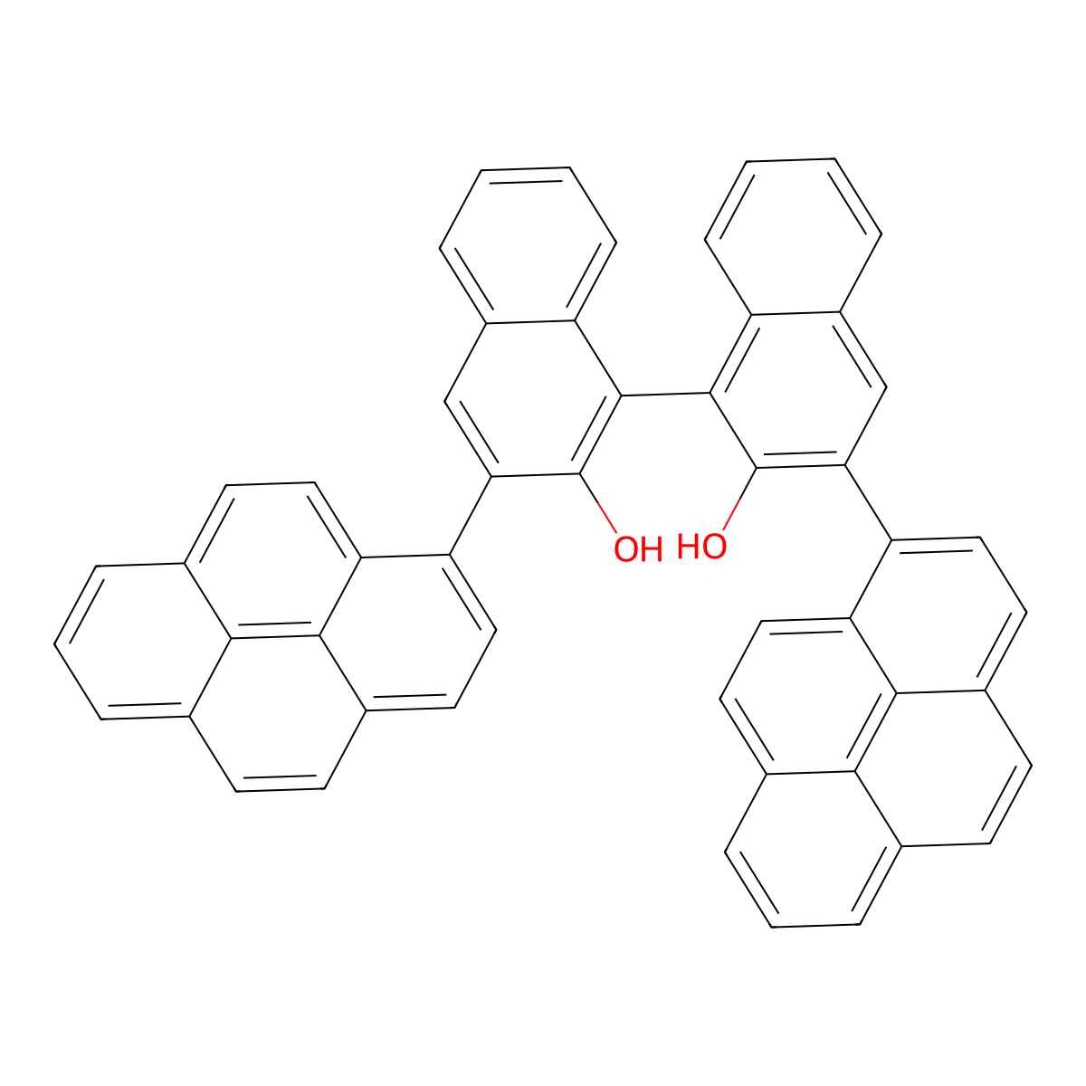 (R)-3,3'-Di-1-pyrenyl-1,1'-bi-2-naphthol molecular structure, CAS 1854074-51-3