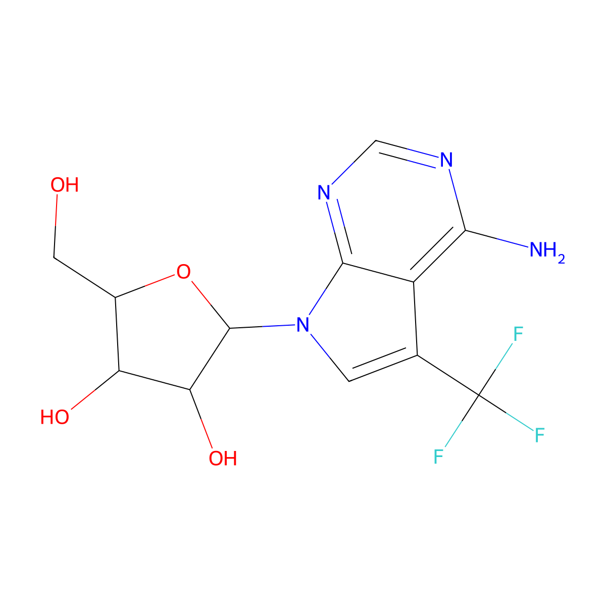 Trifluoromethyl-tubercidin molecular structure, CAS 1854086-05-7