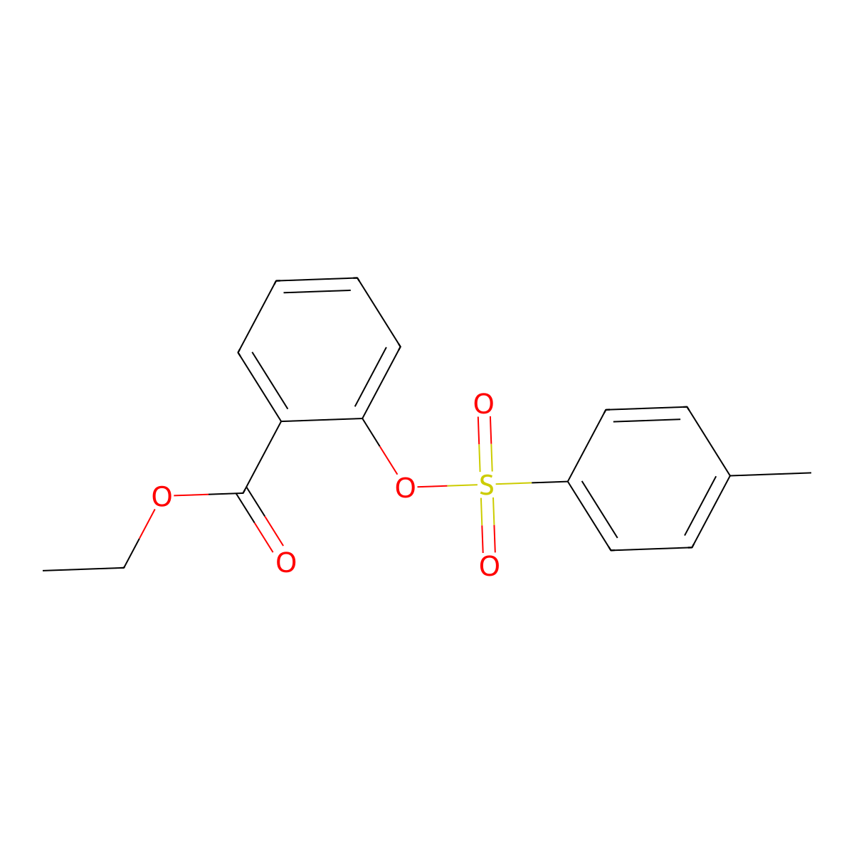 Ethyl 2-[(4-methylbenzenesulfonyl)oxy]benzoate molecular structure, CAS 1854086-48-8