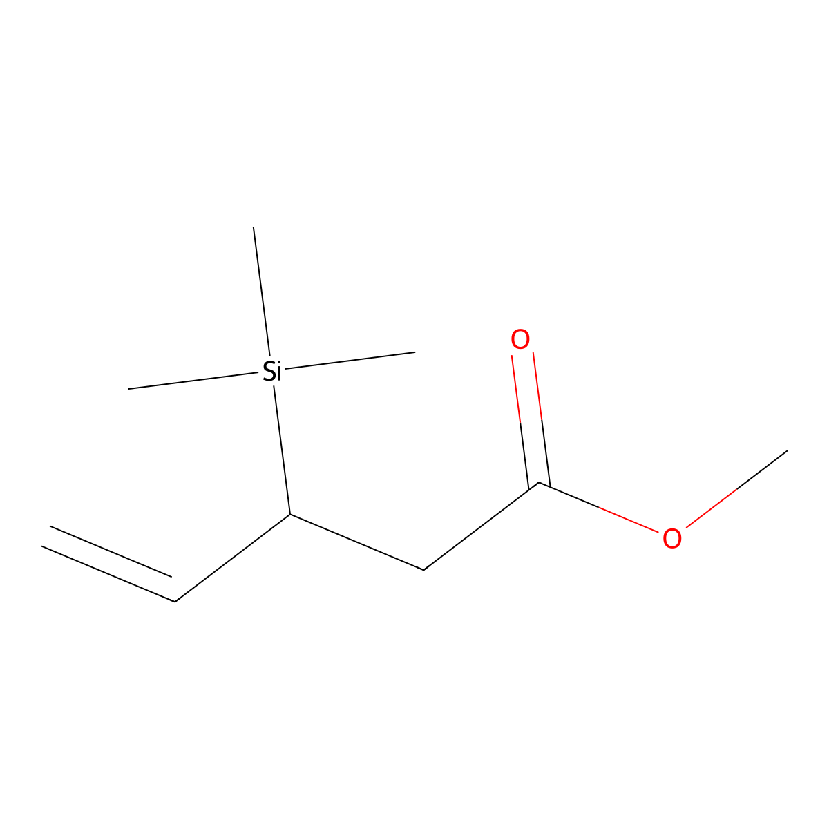 Methyl 3-(trimethylsilyl)-4-pentenoate molecular structure, CAS 185411-12-5