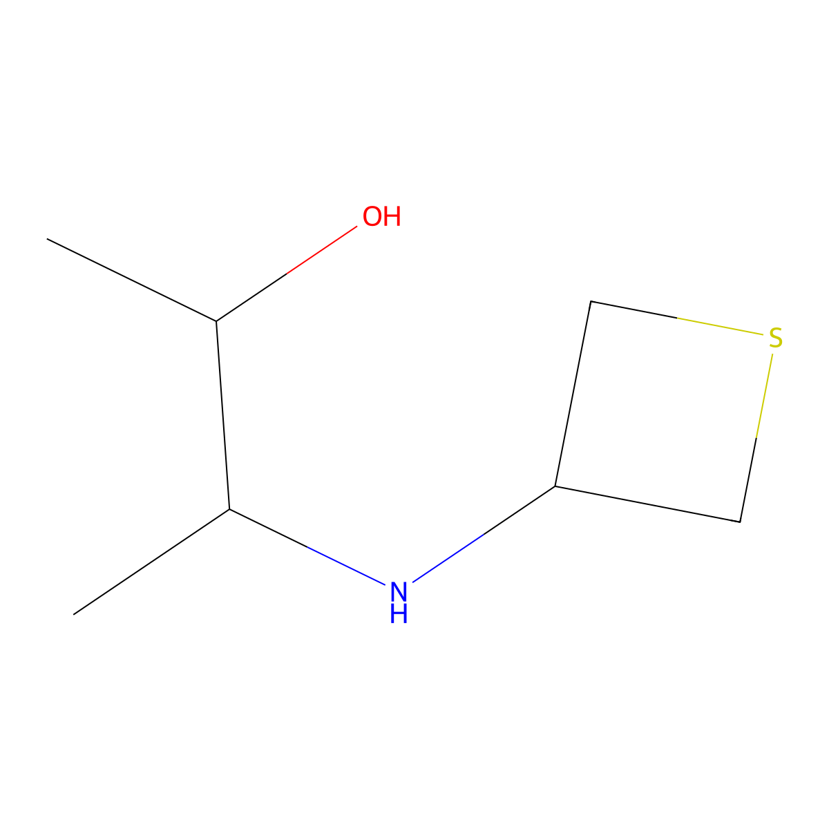 3-(Thietan-3-ylamino)butan-2-ol molecular structure, CAS 1854113-66-8