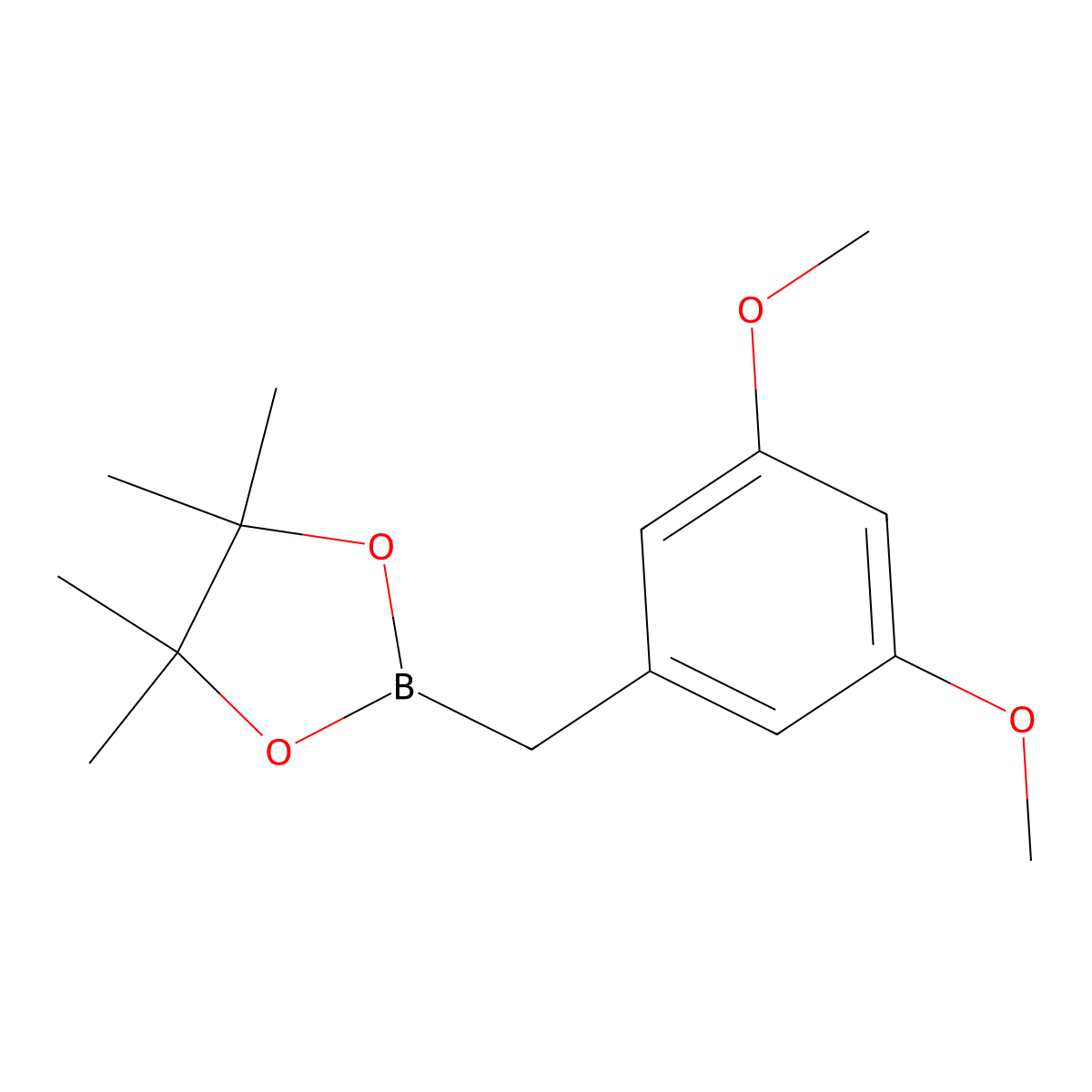 2-[(3,5-Dimethoxyphenyl)methyl]-4,4,5,5-tetramethyl-1,3,2-dioxaborolane molecular structure, CAS 1854115-26-6