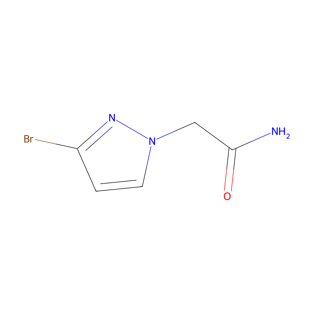 2-(3-bromo-1H-pyrazol-1-yl)acetamide molecular structure, CAS 1854117-87-5
