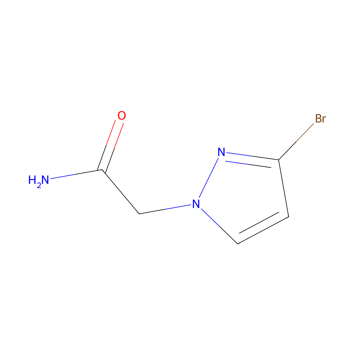 2-(3-bromo-1H-pyrazol-1-yl)acetamide molecular structure, CAS 1854117-87-5