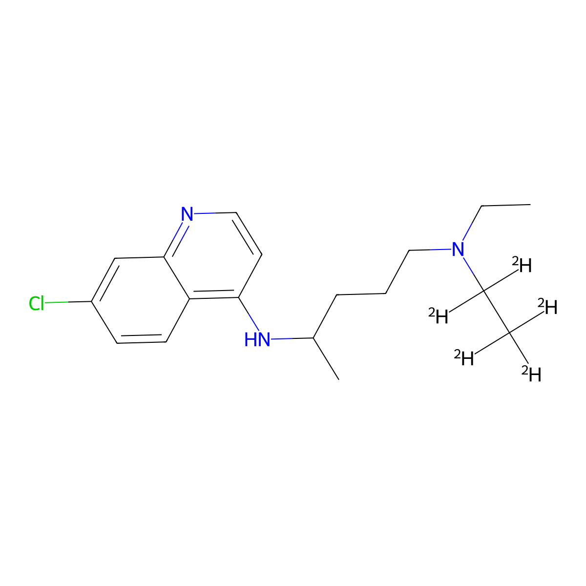 Chloroquine D5 molecular structure, CAS 1854126-41-2