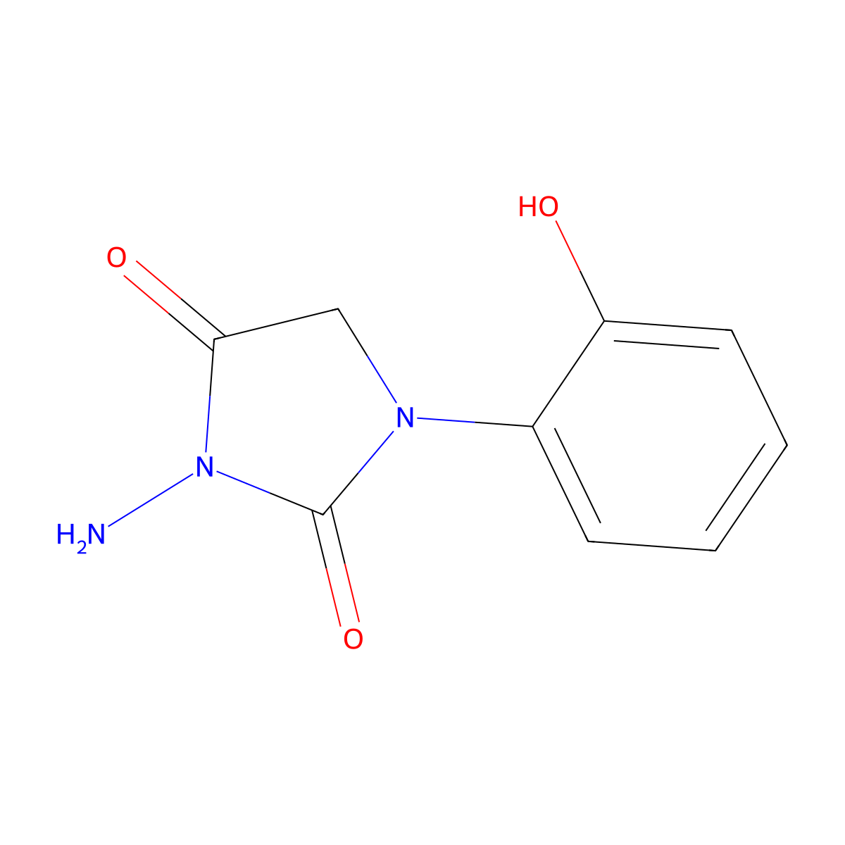 3-Amino-1-(2-hydroxyphenyl)imidazolidine-2,4-dione molecular structure, CAS 185418-05-7