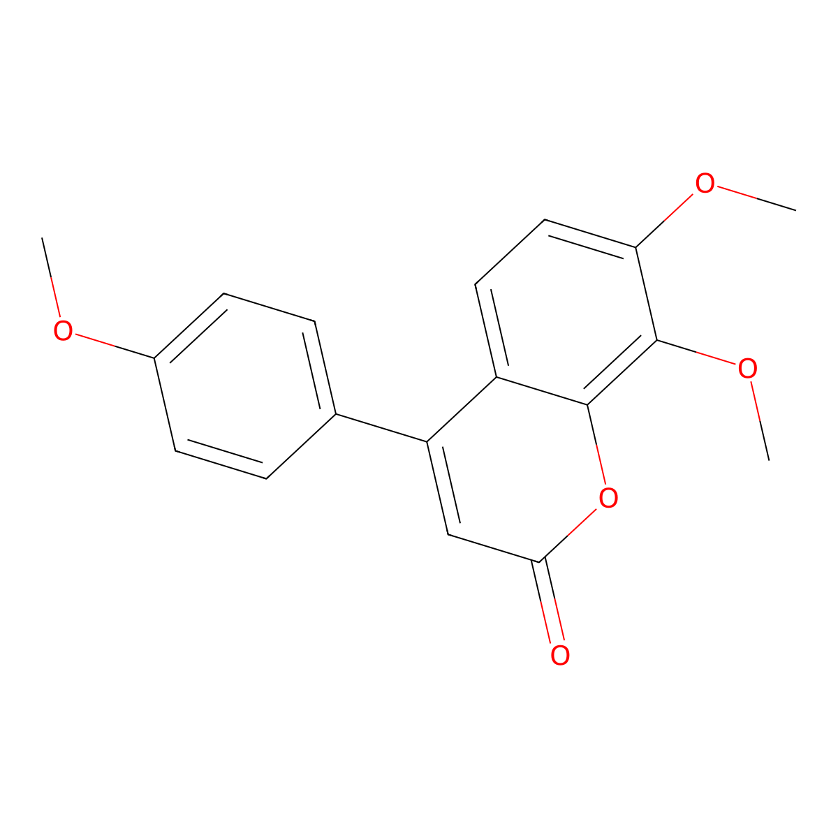 7,8-dimethoxy-4-(4-methoxyphenyl)-2H-chromen-2-one molecular structure, CAS 185418-37-5
