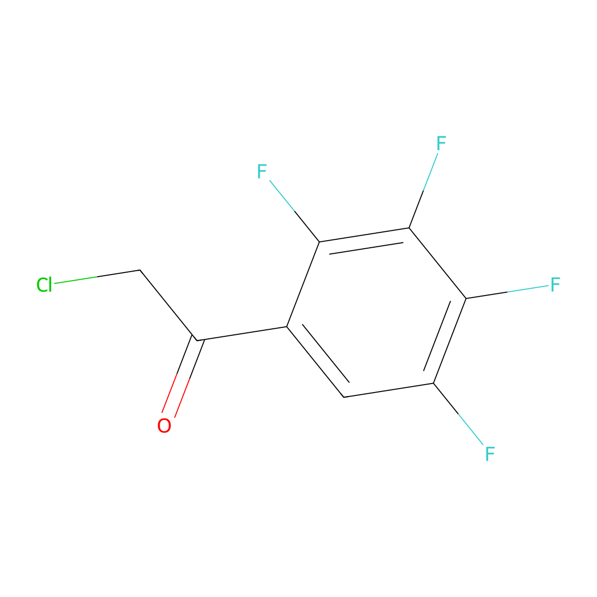 2-Chloro-1-(2,3,4,5-tetrafluorophenyl)ethan-1-one molecular structure, CAS 1854181-70-6