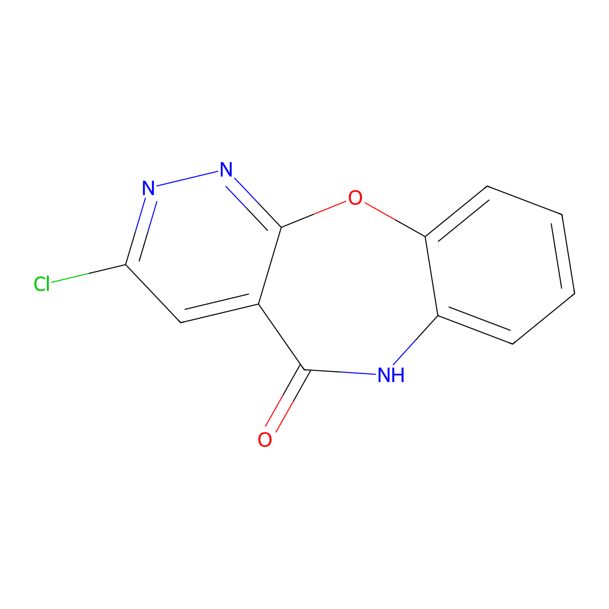 3-Chloropyridazino[3,4-b][1,5]benzoxazepin-5(6h)-one molecular structure, CAS 185420-02-4